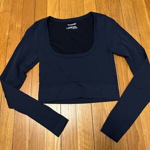 Garage Navy Long Sleeve Top